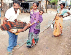 Dead body, ambulance