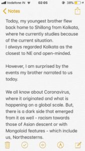 Shillong kolkata coronavirus racism covid19