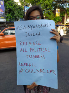 caa nrc npr protest students kolkata