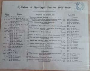 edinburgh indian association student society uk scotland syllabus of the meeting