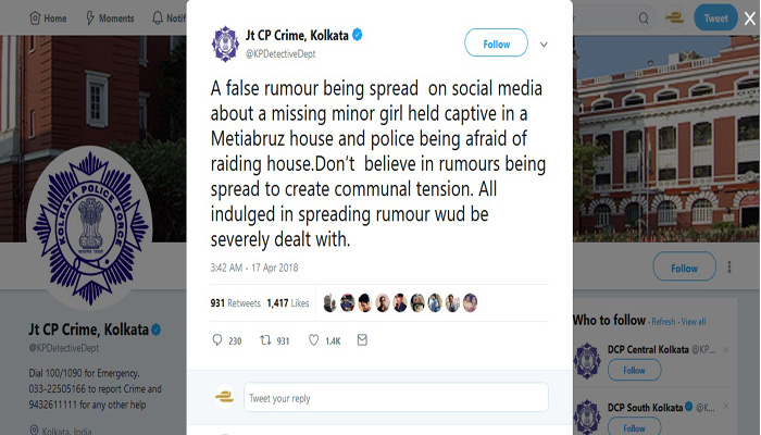 kolkata missing girl kathua communal bengal