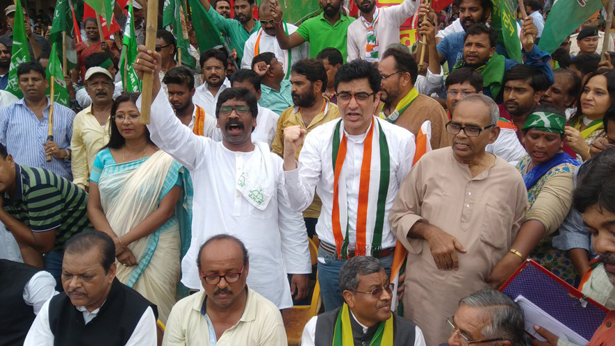 Jharkhand Bandh mahabandi Congress JMM Land Acquisition