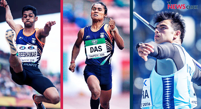 Athletics Sreeshankar Neeraj Chopra Hima Das