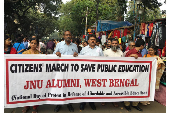 JNU Alumni fees students kolkata universities west bengal