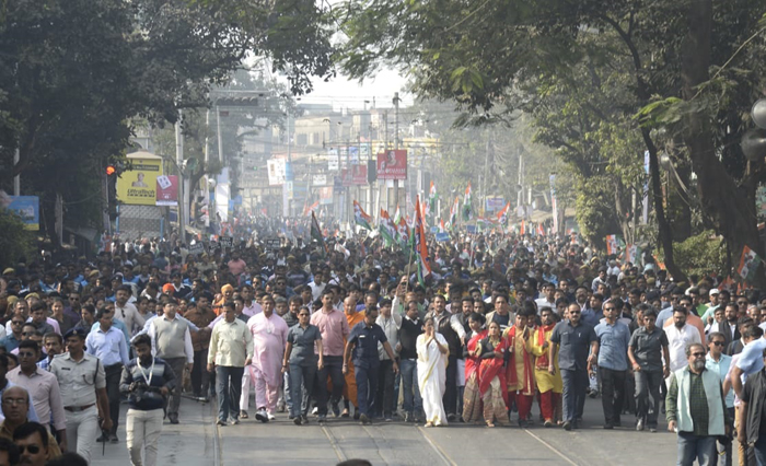 Mamata in NRC protest banerjee caa west bengal bjp TMC