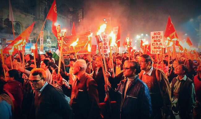 Left against CAA, NRC West Bengal Congress All India Workers Strike