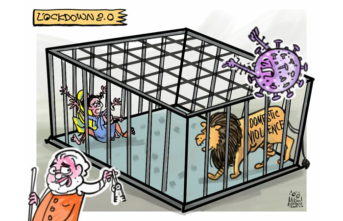 lockdown domestic violence women stay at home covid-19