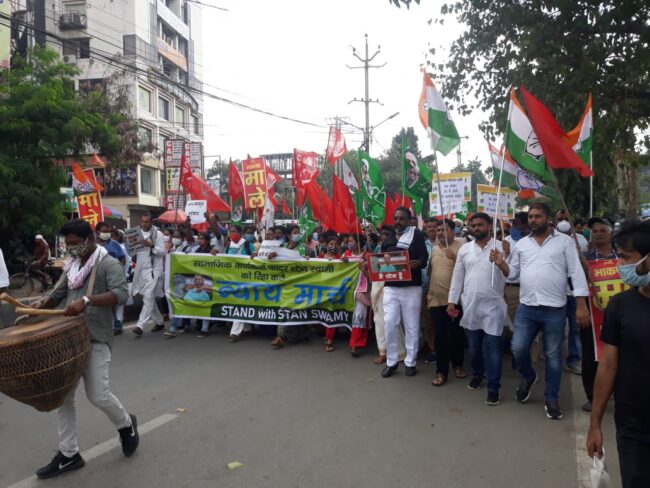 stan swamy activist ranchi kolkata protests