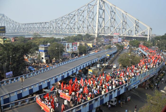 মোদি সরকার কৃষি আইন কিষাণ কৃষক আন্দোলন পশ্চিমবঙ্গ কলকাতা বামপন্থী কৃষকদের আন্দোলনে