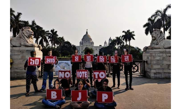no vote to bjp campaign bengal elections kolkata RSS