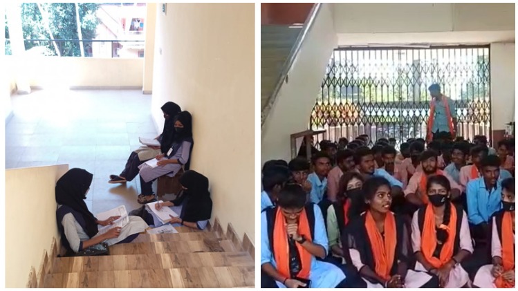 hijab students college muslim girls karnataka saffron hijab-saffron issue schools