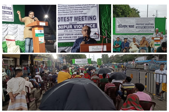 protest against manipur violence burning kolkata pm modi nrc