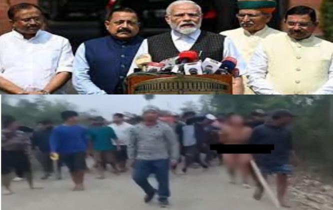 PM modi speaks on Manipur burning crisis