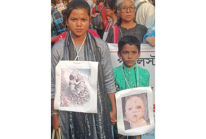 ইসরায়েল-হামাস যুদ্ধে ফিলিস্তিনের গাজার শিশু গণহত্যা