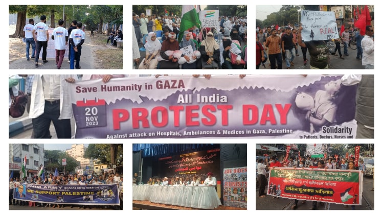kolkata news city with a conscious protest solidarity rally