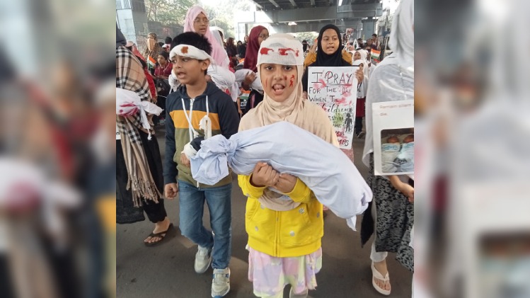 children rally for palestine gaza israeli boycott movement