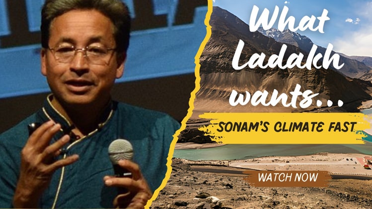 sonam wangchuk ladakh environment climate change statehood 3 idiots bollywood movie