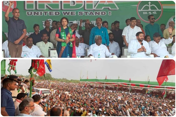 vinod singh koderma kalpana soren gandey tejashwi yadav attacks modi