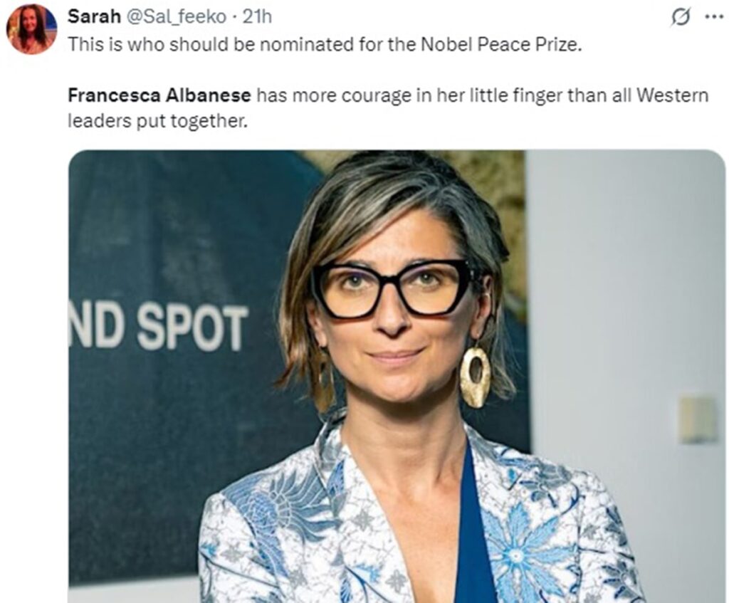 un special Rapporteur superpowers francesca albaneses gaza dossier