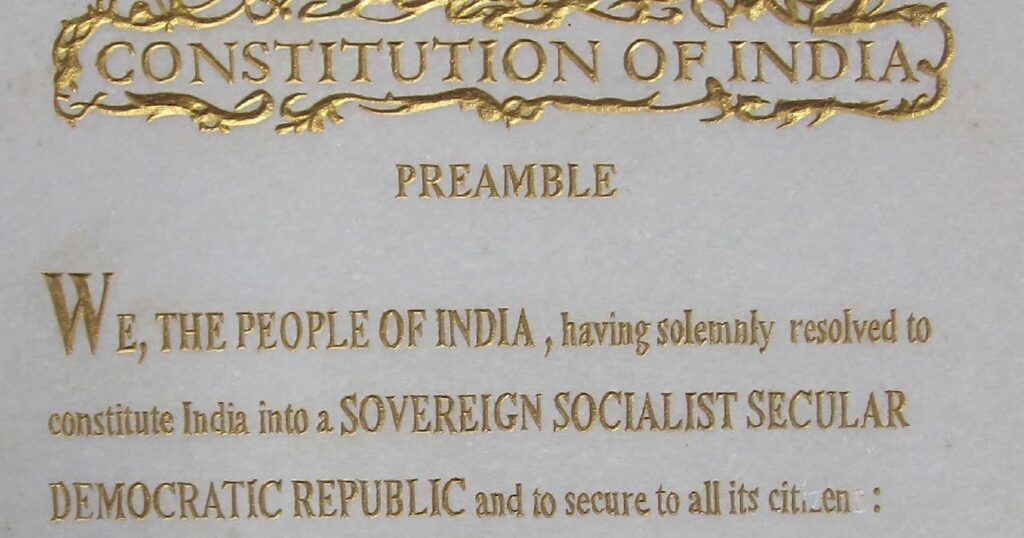 Indian constitution secularism socialism hindutva bjp rss right wing