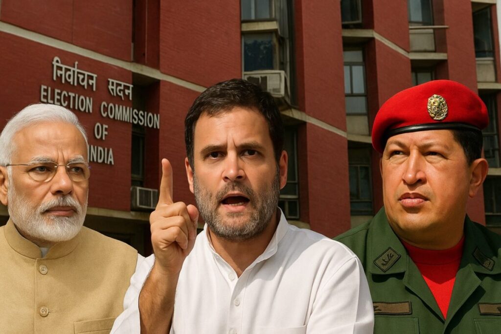 rahul gandhi electoral fraud hugo chavez modi india democracy venezuelan