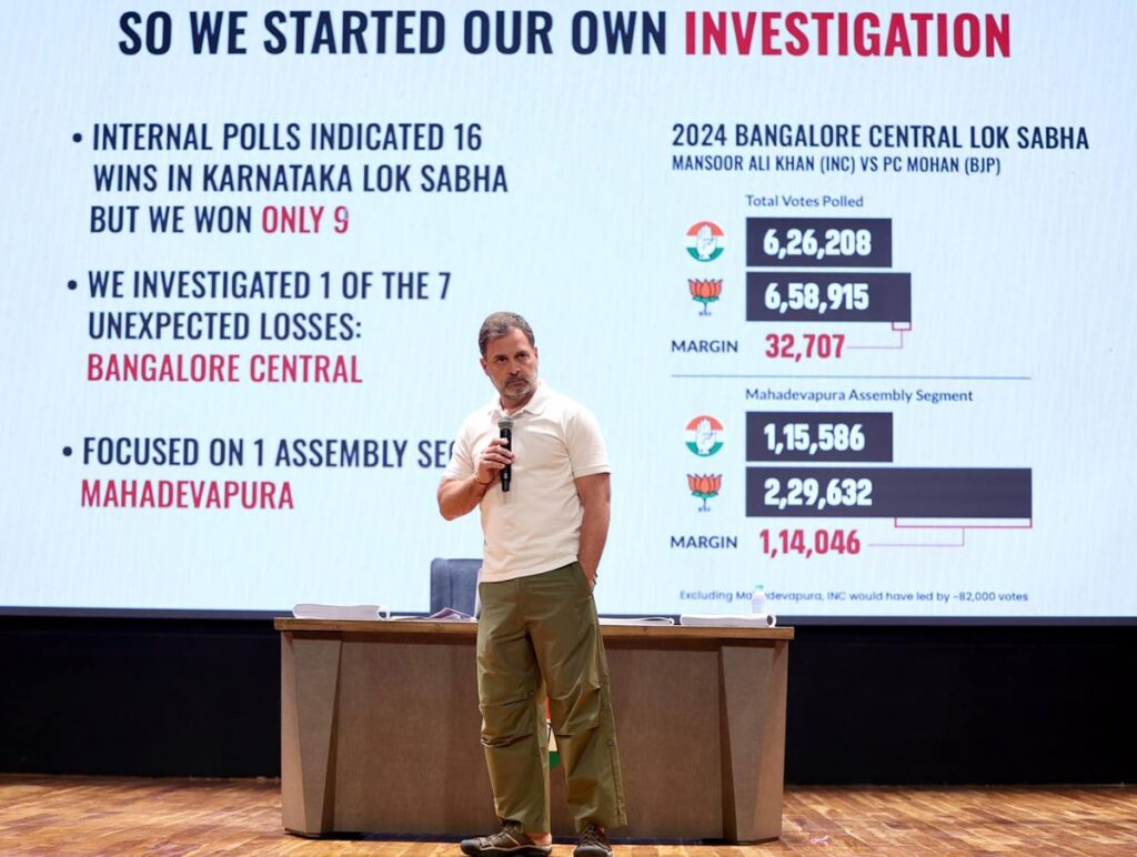 rahul gandhi duplicate voters election commission democracy vote chori