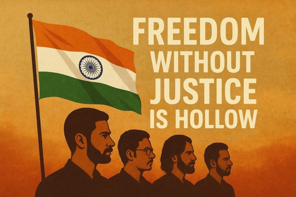 Indian independence day celebration 15 august justice equality freedom
