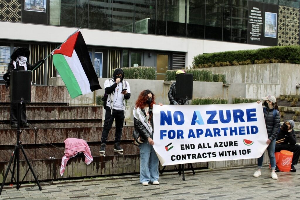 microsoft amazon google us tech gaza genocide israel palestine