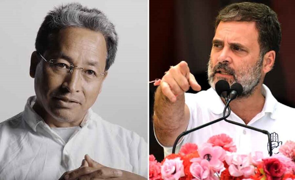 ladakh rahul gandhi pm modi tsewang tharchinn sonam wangchuk